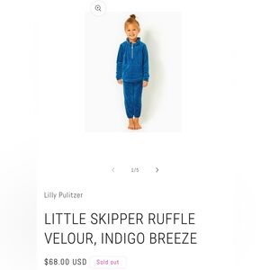 Lilly Pulitzer Pink and Blue Velour Garment